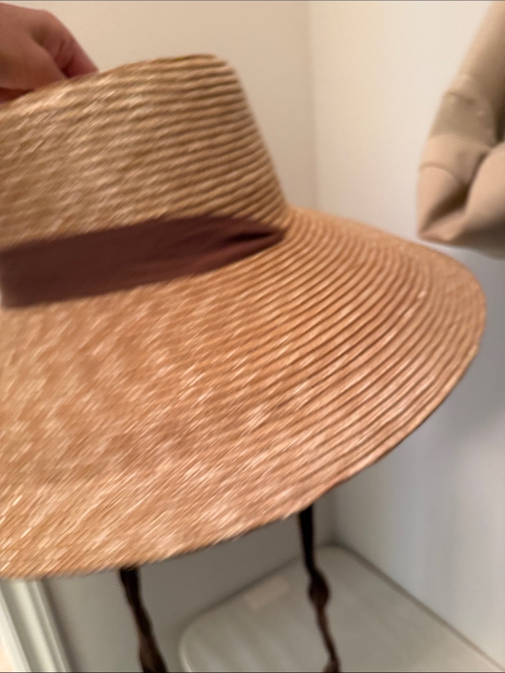 Lack Of Color Natural Paloma Sun Hat with Brown Ribbon Tie - Picture 4 of 5